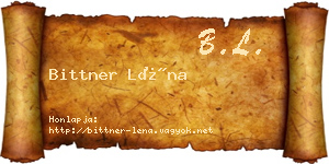 Bittner Léna névjegykártya